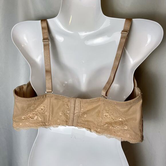 Torrid Curve Bra 38DDD Convertible to Strapless Underwire Bone Nude Beige Comfy - Picture 2 of 5